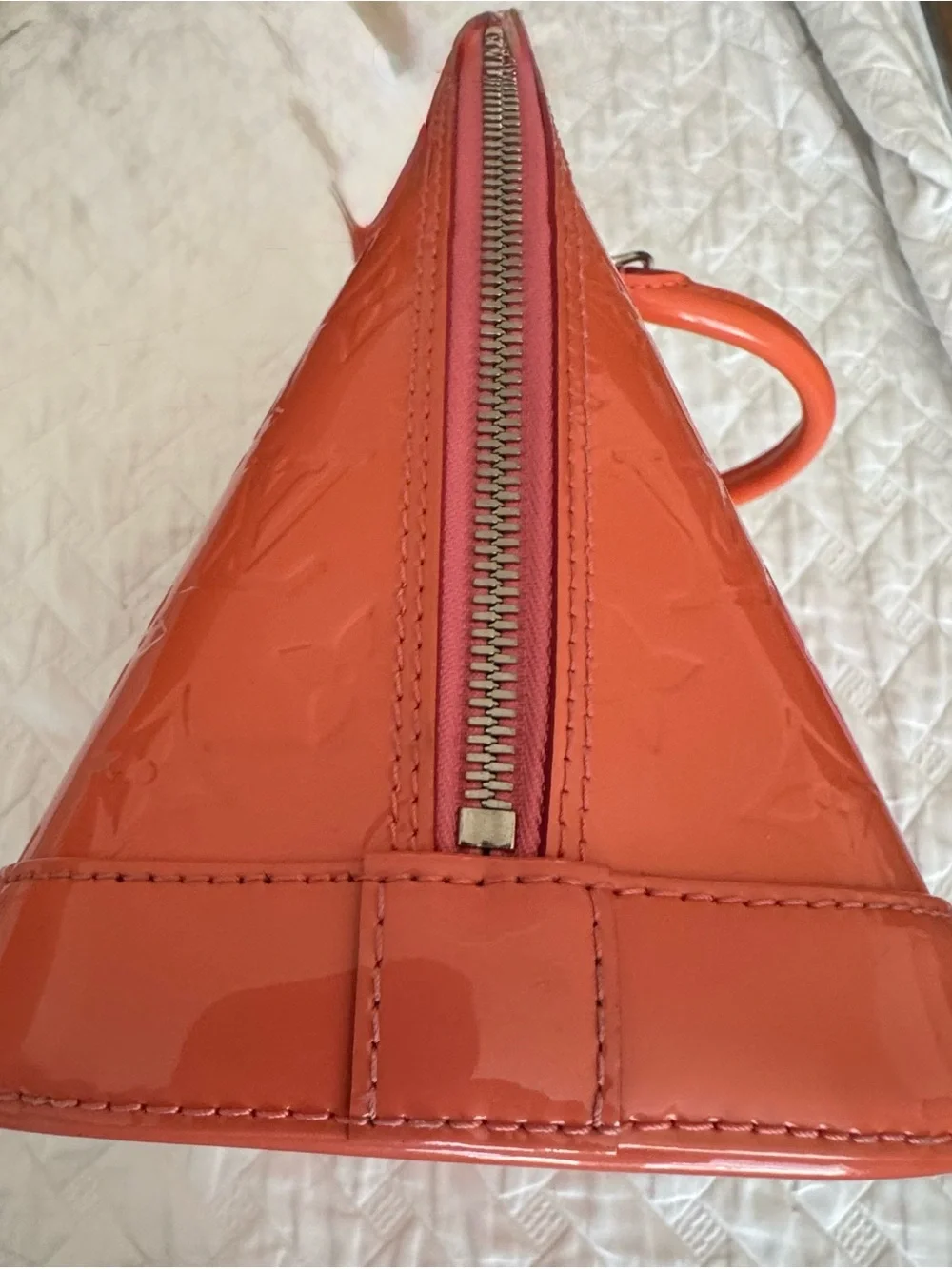Louis Vuitton Coral Vernis Alma Satchel